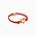 Red elastic thread bracelet with heart