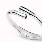 Bangle bracelet with two black crystal