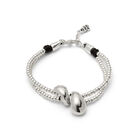 Double-strand bracelet with lobster clasp and two drops