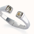 Cuff bracelet with white crystal