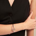 Pulsera r&iacute;gida ba&ntilde;ada en plata eslab&oacute;n mediano y muelle interior