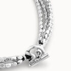 Collar corto multi-cadena ba&ntilde;ado en plata de ley con eslabones en forma de rombo