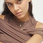 Multi strand chain necklace with two hearts