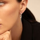 Needle and button earrings