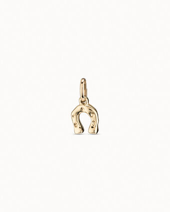 Gold-plated horseshoe charm