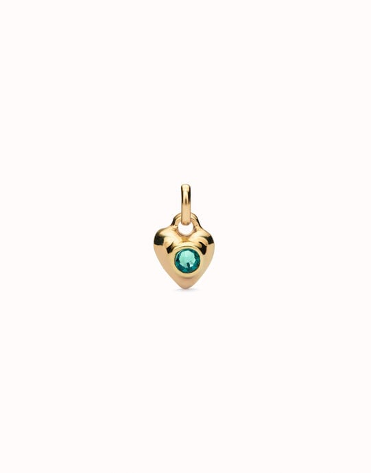 Charm with green crystal