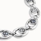 Short oval link chain necklace with crystal