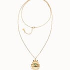 Multi strand chain necklace with an eye