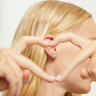 Heart piercing stud earrings