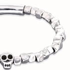 Beaded stretch bracelet with a skull
