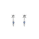 Long earrings with starfish and crystals
