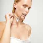 Necklace with thick chain and heart detail