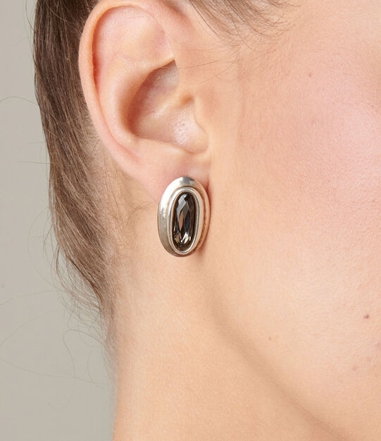 THE BRAVE Earrings, Silver, large