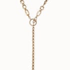 Collar largo ba&ntilde;ado en oro 18K de eslabones