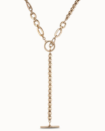 18K gold-plated long necklace with links