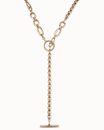 Collier long plaqué or de 18K