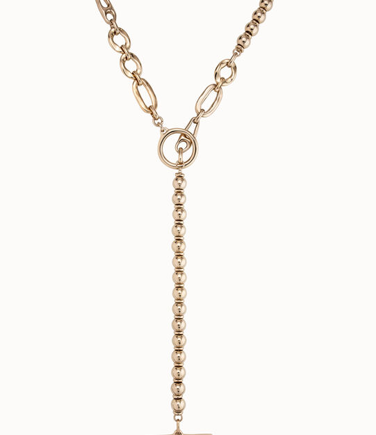 18K gold-plated long necklace with links