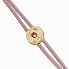 Double lilac leather birthstone bracelet with eye