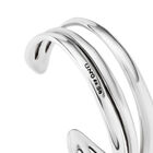 Triple curved handcrafted bangle bracelet