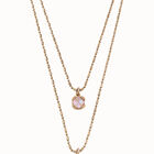 Long pendant chain necklace with crystals