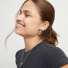 Drop earrings with green crystals