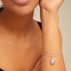 Oval link chain charm bracelet