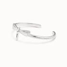 Dragonfly shaped cuff bracelet with topaz