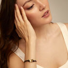 Double strand leather bracelet with a butterfly