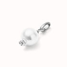 Charm ba&ntilde;ado en plata de ley con perla
