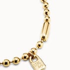 Short beaded necklace with padlock