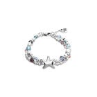Elastic bracelet with crystals and starfish