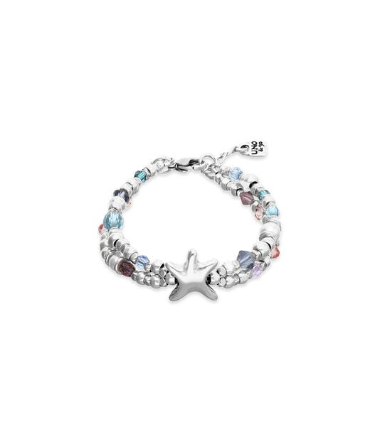 Elastic bracelet with crystals and starfish