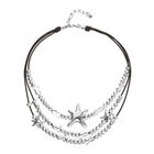Multi-strand leather necklace with starfish