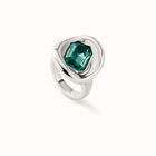Ring with green crystal