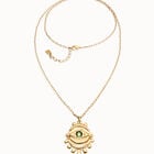 Multi strand chain necklace with an eye