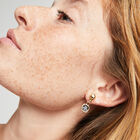 Drop earrings with black crystal