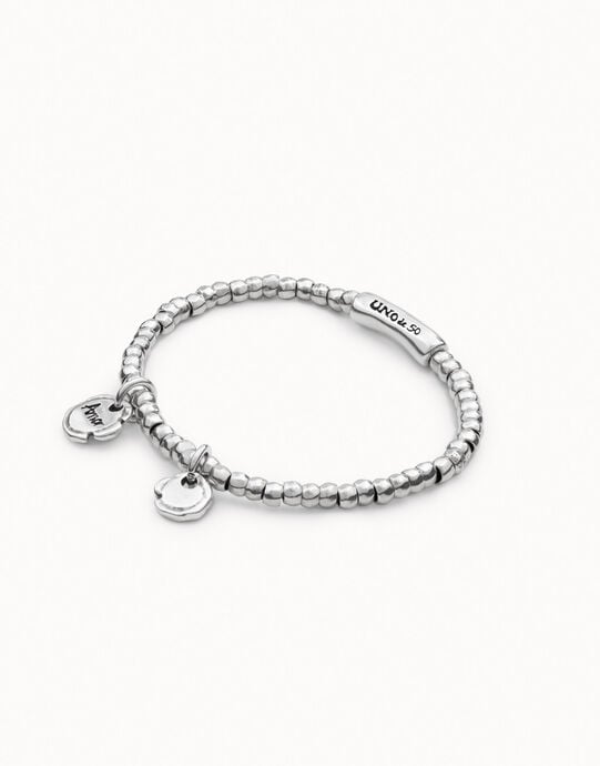 Multicharm bracelet, Silver, large