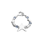 Elastic bracelet with blue crystals and starfish