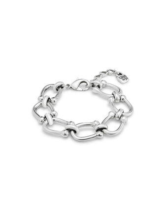 Silver-plated bracelet with medium sized oval links