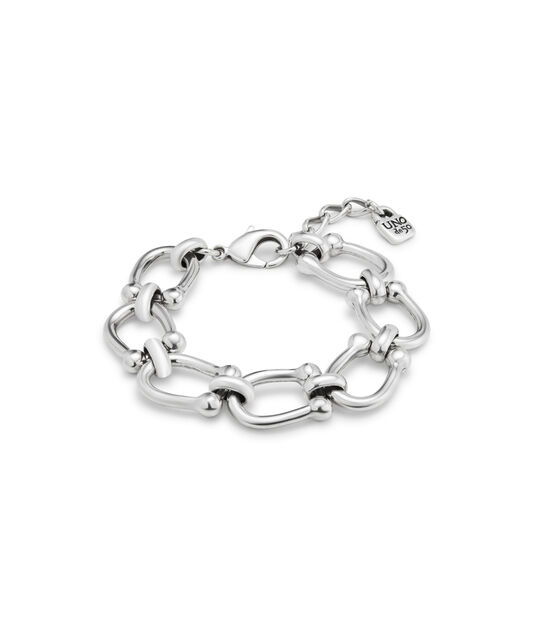 Silver-plated link bracelet