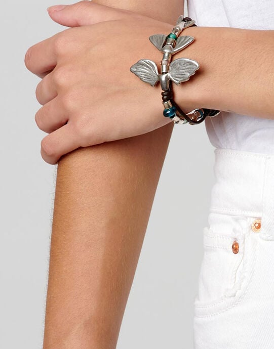 Piscis volanti Bracelet, Silver, large