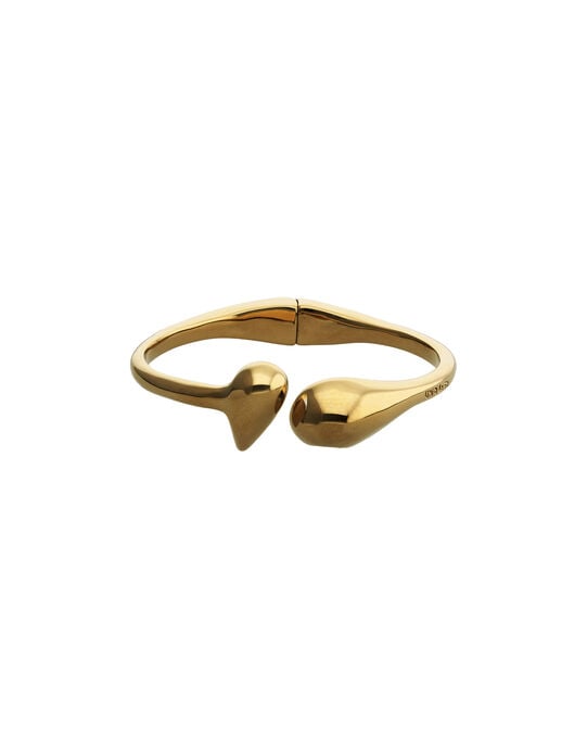 Bangle bracelet with rounded shapes