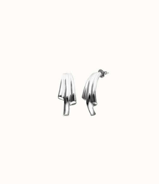 Stud earrings with elongated organic shapes