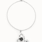 Midsize chain pendant necklace with a large heart
