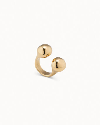 18K gold-plated beads ring