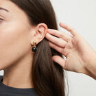 Drop earrings with two murano glass beads