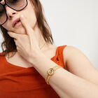Double cream leather birthstone bracelet with eye