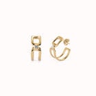 Hoop earrings with white topaz