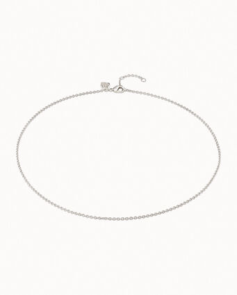 Sterling silver-plated short necklace