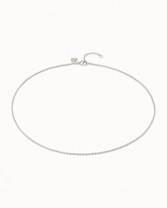 Collier court plaqué argent